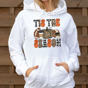 Tis The Season Pumpkin Leaf Latte Fall Thanksgiving Football Hoodie 3 3