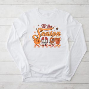 Thanksgiving Shirts For Family Tis The Season Pumpkin Leaf Latte Football Perfect Longsleeve Tee