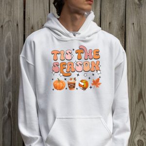 Tis The Season Pumpkin Leaf Latte Fall Volleyball Hoodie 2 1