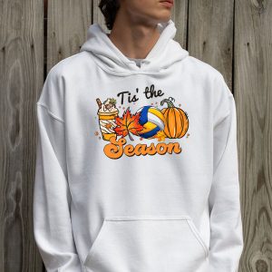 Tis The Season Pumpkin Leaf Latte Fall Volleyball Hoodie 2 4