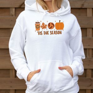 Tis The Season Pumpkin Leaf Latte Fall Volleyball Hoodie 3 2