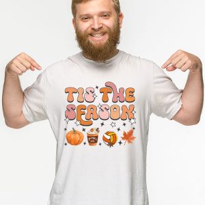 Tis The Season Pumpkin Leaf Latte Fall Volleyball T Shirt 2 1