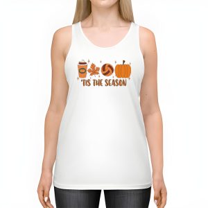 Tis The Season Pumpkin Leaf Latte Fall Volleyball Tank Top 2 2