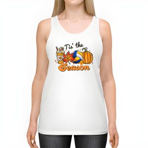 Tis The Season Pumpkin Leaf Latte Fall Volleyball Tank Top 2 4