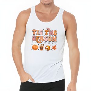 Tis The Season Pumpkin Leaf Latte Fall Volleyball Tank Top 3 1