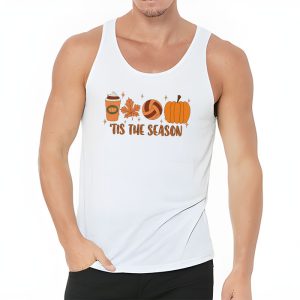 Tis The Season Pumpkin Leaf Latte Fall Volleyball Tank Top 3 2