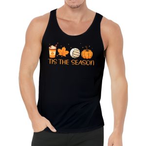 Tis The Season Pumpkin Leaf Latte Fall Volleyball Tank Top 3 3