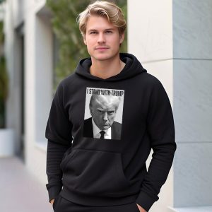 Trump 2024 Mugshot I Stand with Trump Hoodie 3