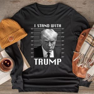 Donald Trump Shirt Trump 2024 Mugshot I Stand With Trump Perfect Longsleeve Tee