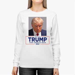 Trump 2024 Take America Back American Flag Trump 2024 Longsleeve Tee 2