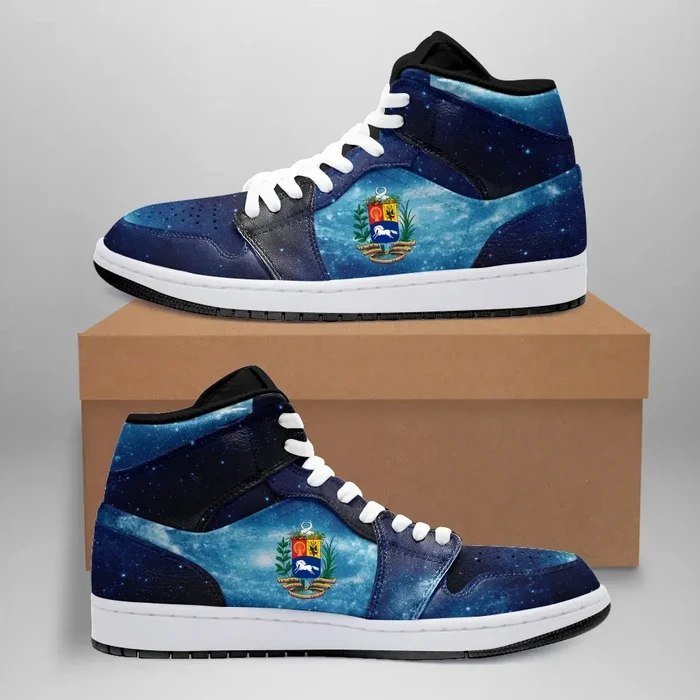 Venezuela High Sneakers Air Jordan 1 - Blue Galaxy JD1 Shoes