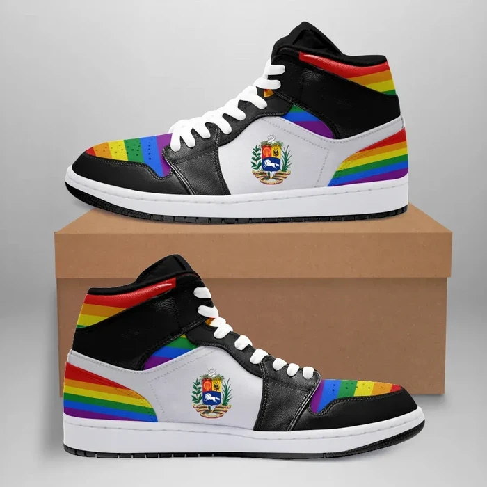 Venezuela High Sneakers Air Jordan 1 - LGBT JD1 Shoes