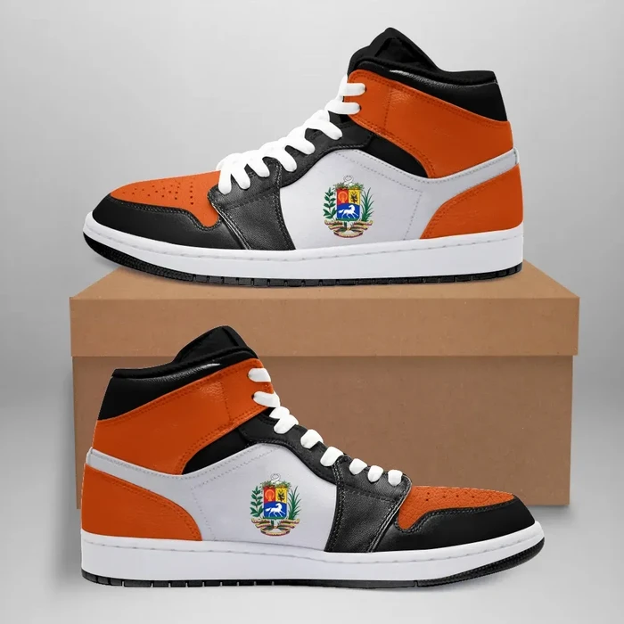 Venezuela High Sneakers Air Jordan 1 - Satin Shattered Backboard - Orange JD1 Shoes