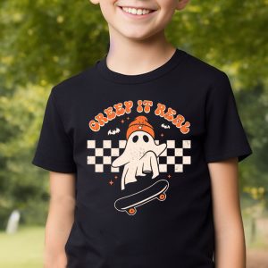 Vintage Retro Halloween Creep It Real Ghost Boy Fall Season T Shirt 3