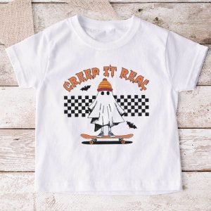 Vintage Retro Halloween Creep It Real Ghost Boy Fall Season T-Shirt