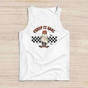 Vintage Retro Halloween Creep It Real Ghost Boy Fall Season Tank Top