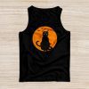 Vintage Scary Halloween Black Cat Costume Retro Moon Cat Mom Tank Top