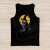 Vintage Scary Halloween Black Cat Costume Retro Moon Cat Mom Tank Top