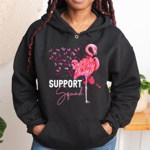 Warrior Support Squad Flamingo Breast Cancer Awareness Hoodie 1 3