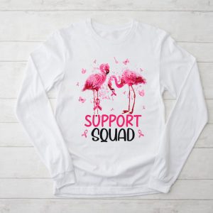 Warrior Support Squad Flamingo Breast Cancer Awareness Longsleeve Tee 2 1