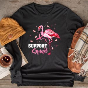 Warrior Support Squad Flamingo Breast Cancer Awareness Longsleeve Tee 2 2