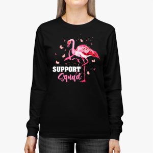 Warrior Support Squad Flamingo Breast Cancer Awareness Longsleeve Tee 3 2