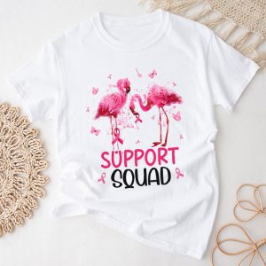 Warrior Support Squad Flamingo Breast Cancer Awareness T Shirt 1 1