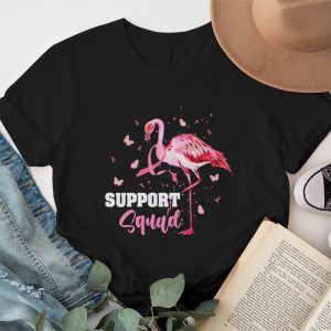 Warrior Support Squad Flamingo Breast Cancer Awareness T Shirt 1 2