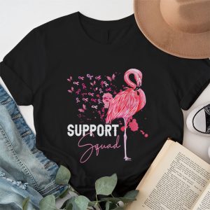 Warrior Support Squad Flamingo Breast Cancer Awareness T Shirt 1 3