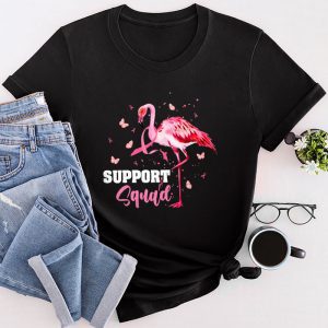 Warrior Support Squad Flamingo Breast Cancer Awareness T-Shirt