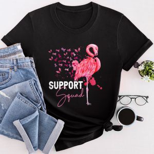 Warrior Support Squad Flamingo Breast Cancer Awareness T-Shirt