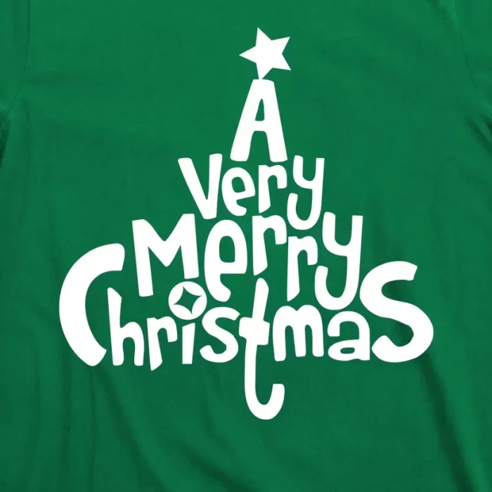 A Very Merry Christmas Tree Logo T Shirt 3