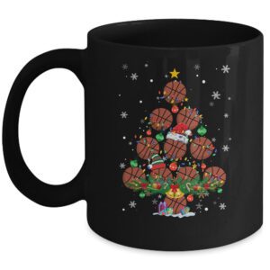 Basketball Christmas Tree Santa Basketball X Mas Lights Mug