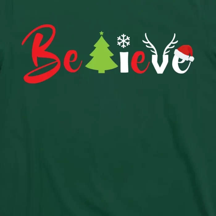 Believe In Christmas Spirit T Shirt 3