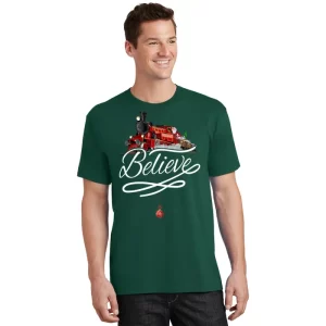 Believe Polar Express Christmas Holiday Train T Shirt 1