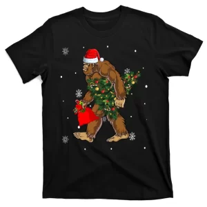 Bigfoot Christmas Holiday Festive T-Shirt