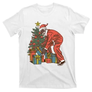 Black Santa Claus Funny Christmas Gift T-Shirt