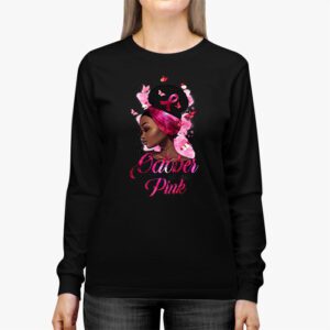 Breast Cancer In October We Wear Pink African American Women Longsleeve Tee 3