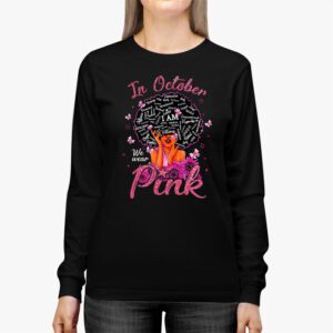 Breast Cancer In October We Wear Pink African American Women Longsleeve Tee 3 5