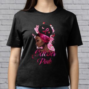 Breast Cancer In October We Wear Pink African American Women T Shirt 2