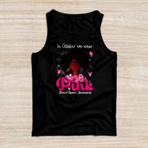 Breast Cancer In October We Wear Pink African American Women Tank Top