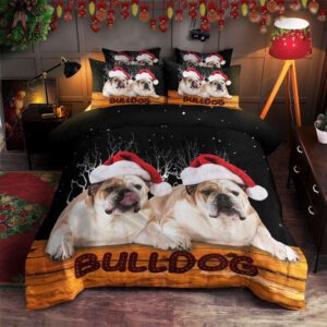 Bulldog Merry Christmas CgT Bedding Sets