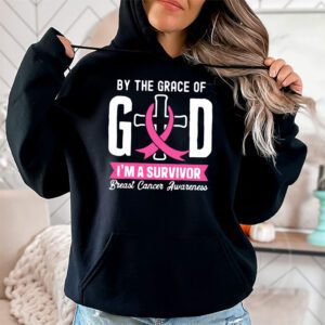 By The Grace God Im A Survivor Breast Cancer Survivor Hoodie 2 1