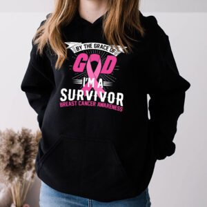 By The Grace God Im A Survivor Breast Cancer Survivor Hoodie 3 3