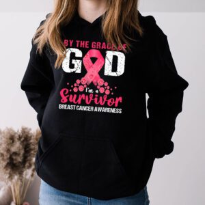 By The Grace God Im A Survivor Breast Cancer Survivor Hoodie 3