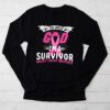 By The Grace God Im A Survivor Breast Cancer Survivor Longsleeve Tee