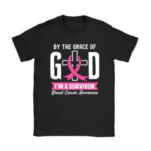 Breast Cancer Shirt By The Grace God Im A Survivor Breast Cancer Survivor T-Shirt