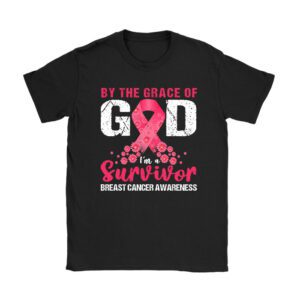 Breast Cancer Shirt By The Grace God Im A Survivor Breast Cancer Survivor T-Shirt