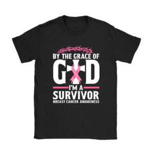 Breast Cancer Shirt By The Grace God Im A Survivor Breast Cancer Survivor T-Shirt