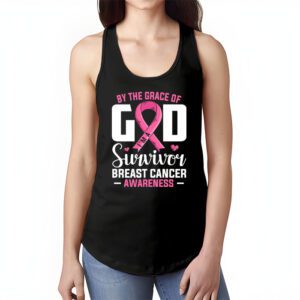 By The Grace God Im A Survivor Breast Cancer Survivor Tank Top 1 4